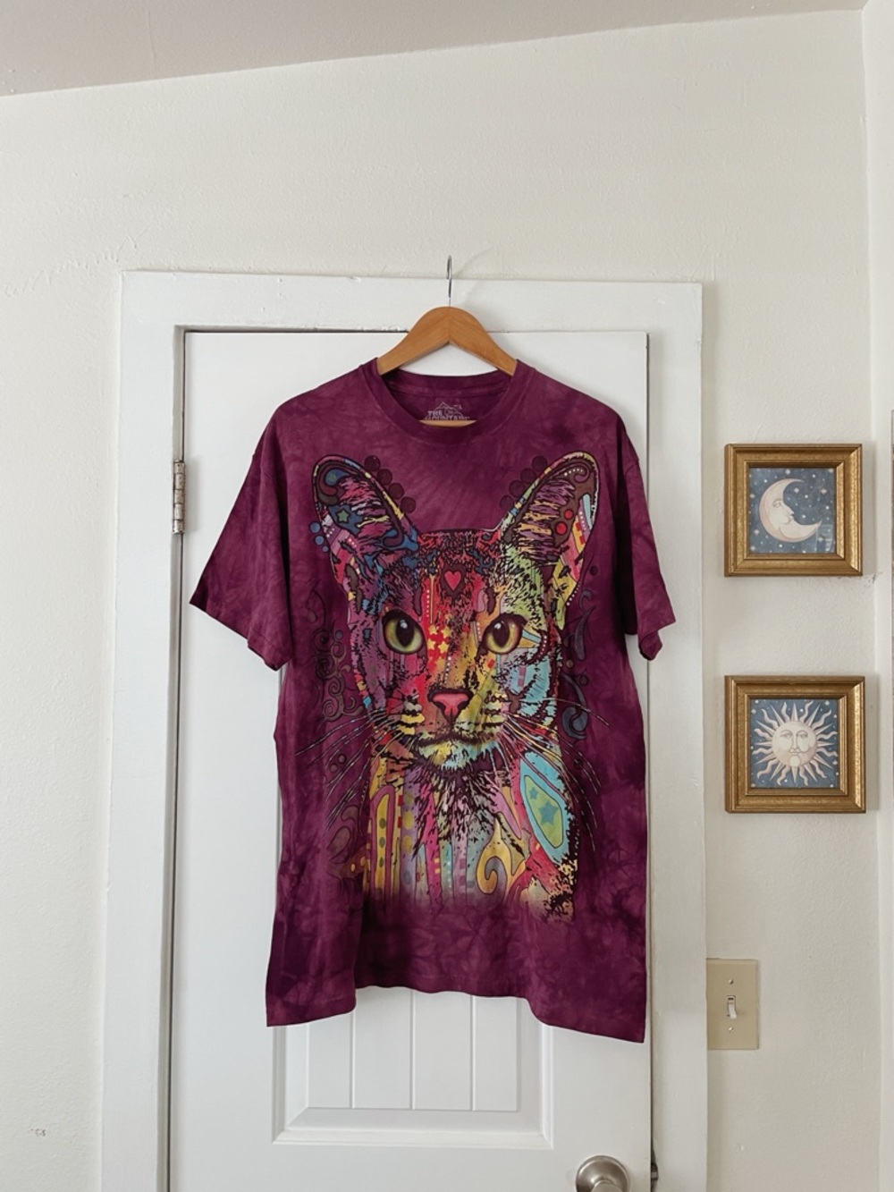 The Mountain Dean Russo Abyssinian Cat Tee Purple size Large